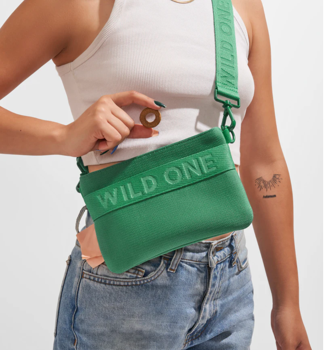 Wild One Treat Pouch Spruce (Green) Recycled Knit - Image 4